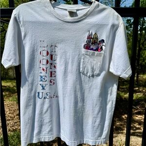 Vintage 90s Looney Tunes Embroidered Tshirt